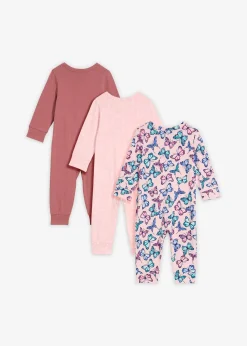 bonprix Lot de 3 combinaisons bébé 100% coton|Enfant Vêtements Enfant|Lot De 2 Articles Et Plus