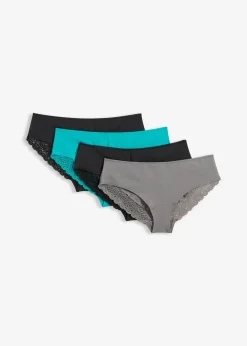 bonprix Lot de 4 culottes avec dentelle|Femme Bas