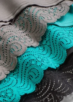 bonprix Lot de 4 culottes avec dentelle|Femme Bas