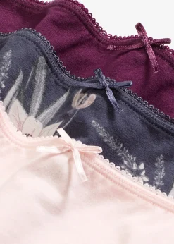 bonprix Lot de 4 culottes Maxi|Femme Lingerie Coton|Bas