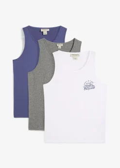 bonprix Lot de 3 débardeurs|Homme Mode Plage|T-Shirts & Polos