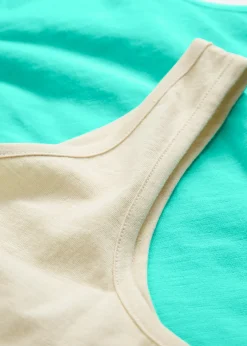 Femme bonprix Tricots De Peau|Basiques|Lot de 2 débardeurs 100% coton