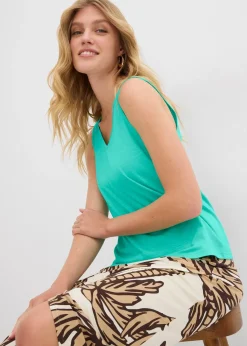 Femme bonprix Tricots De Peau|Basiques|Lot de 2 débardeurs 100% coton