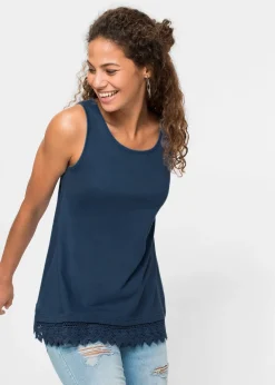 bonprix Lot de 2 débardeurs à dentelle|Femme T-Shirts & Tops
