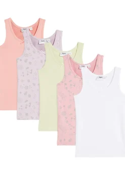Enfant bonprix Vêtements Enfant|Lot De 2 Articles Et Plus|Lot de 5 débardeurs en coton doux et extensible