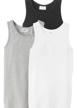 bonprix Lot de 3 débardeurs en coton doux et extensible|Enfant Vêtements Enfant|Lot De 2 Articles Et Plus