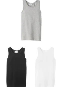 bonprix Lot de 3 débardeurs en coton doux et extensible|Enfant Vêtements Enfant|Lot De 2 Articles Et Plus