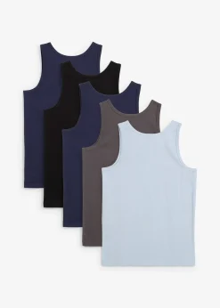 bonprix Lot de 5 débardeurs en coton extensible|Enfant Vêtements Enfant|Lot De 2 Articles Et Plus