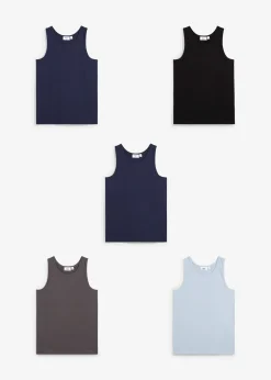 bonprix Lot de 5 débardeurs en coton extensible|Enfant Vêtements Enfant|Lot De 2 Articles Et Plus