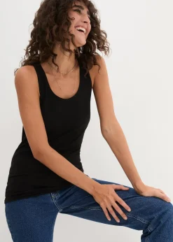 bonprix Lot de 2 débardeurs extensibles|Femme Tricots De Peau|Basiques