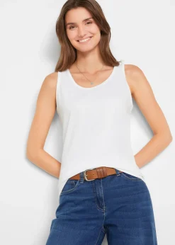 Femme bonprix Tricots De Peau|Basiques|Lot de 5 débardeurs longs 100% coton