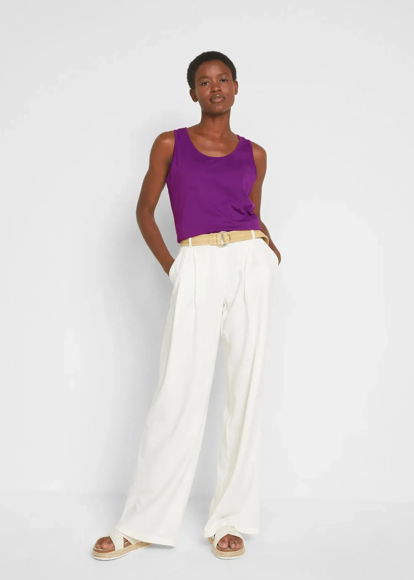 Femme bonprix Tricots De Peau|Basiques|Lot de 5 débardeurs longs 100% coton