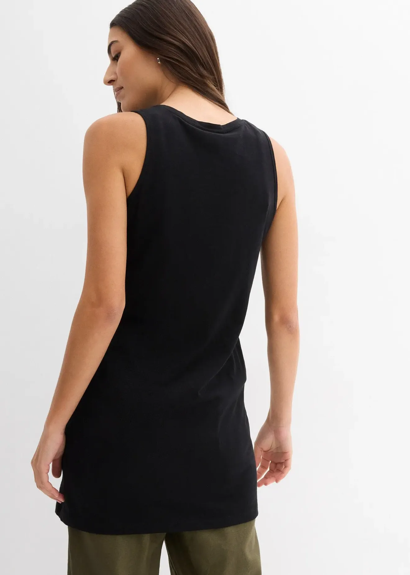 Femme bonprix Tricots De Peau|Basiques|Lot de 2 débardeurs longs 100% coton