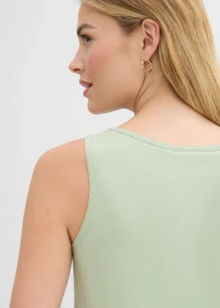 bonprix Lot de 5 débardeurs longs 100% coton|Femme Tricots De Peau|Basiques