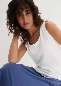 Femme bonprix Tricots De Peau|Basiques|Lot de 5 débardeurs longs 100% coton