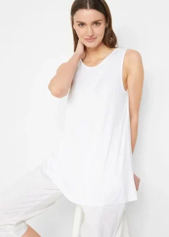 bonprix Lot de 2 débardeurs longs en viscose douce|Femme Basiques|T-Shirts & Tops