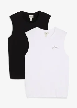 Homme bonprix T-Shirts & Polos|Lot de 2 débardeurs marcel 100% coton, loose