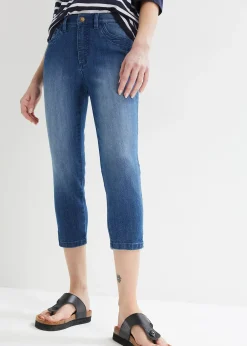 bonprix Lot de 2 jeans slim, longueur 3/4, taille mi-haute|Femme Jeans