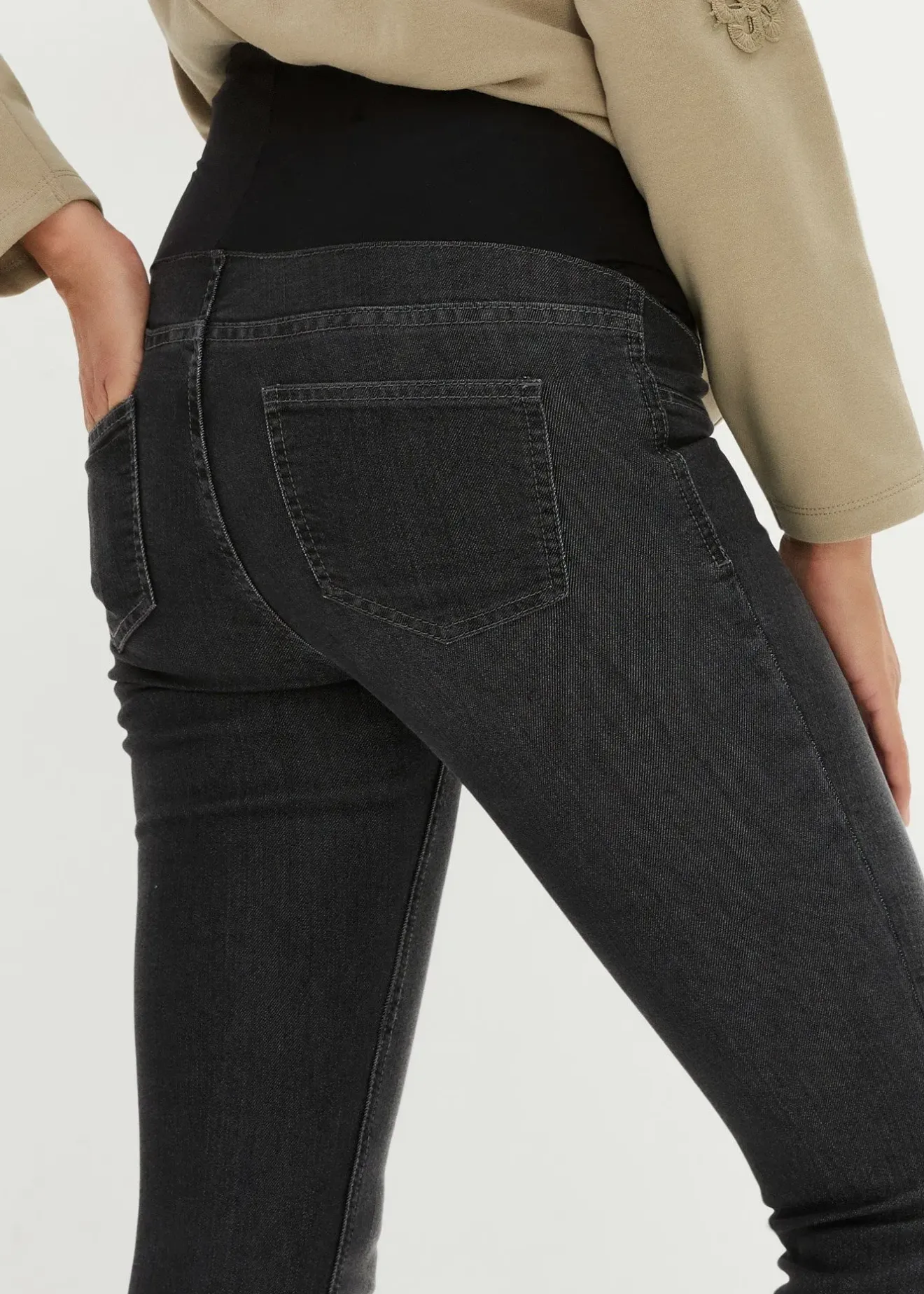 bonprix Lot de 2 jeggings de grossesse en coton majoritaire, Skinny|Femme Femme Enceinte