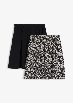 bonprix Lot de 2 jupes en jersey|Femme Jupes