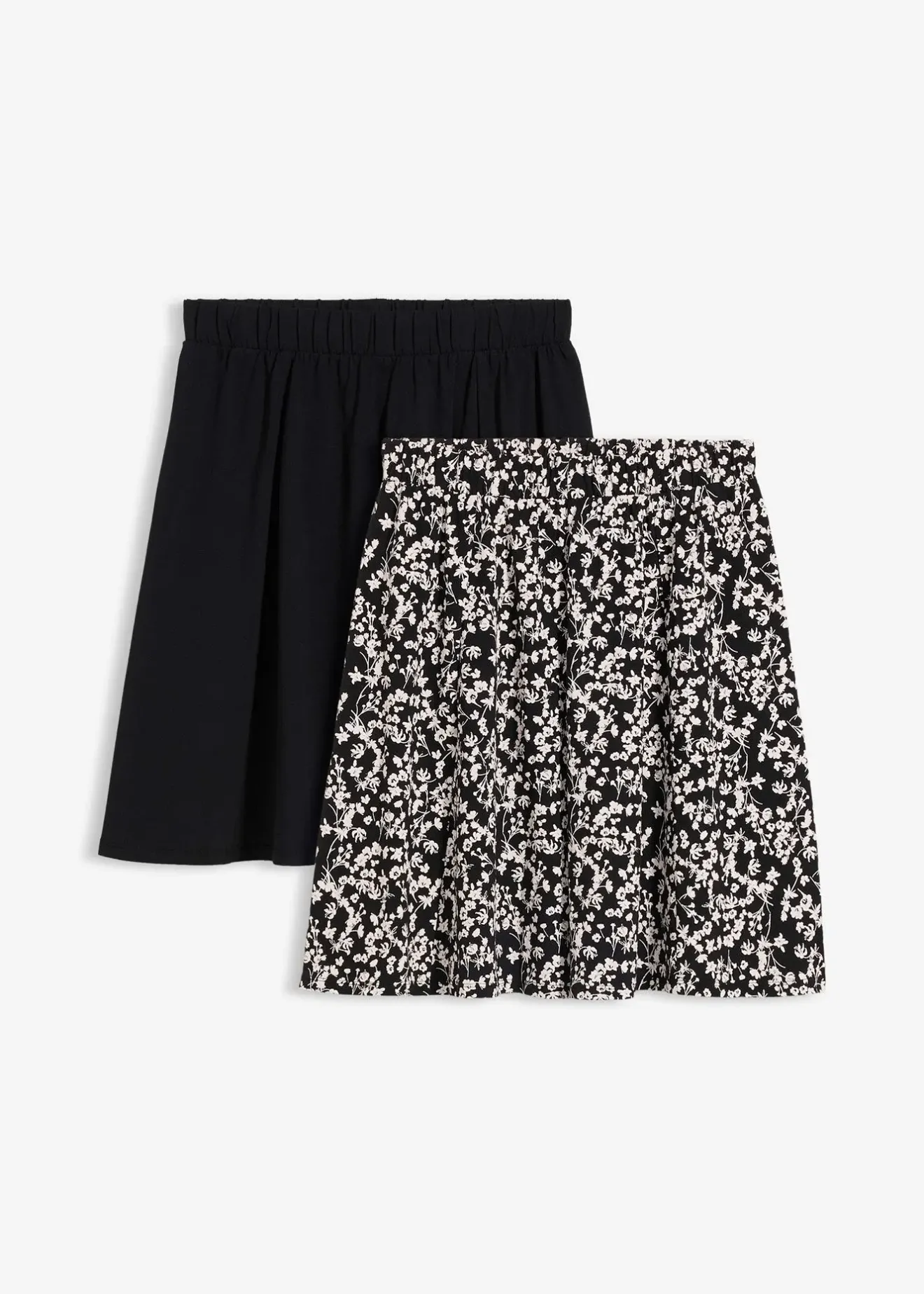 bonprix Lot de 2 jupes en jersey|Femme Jupes