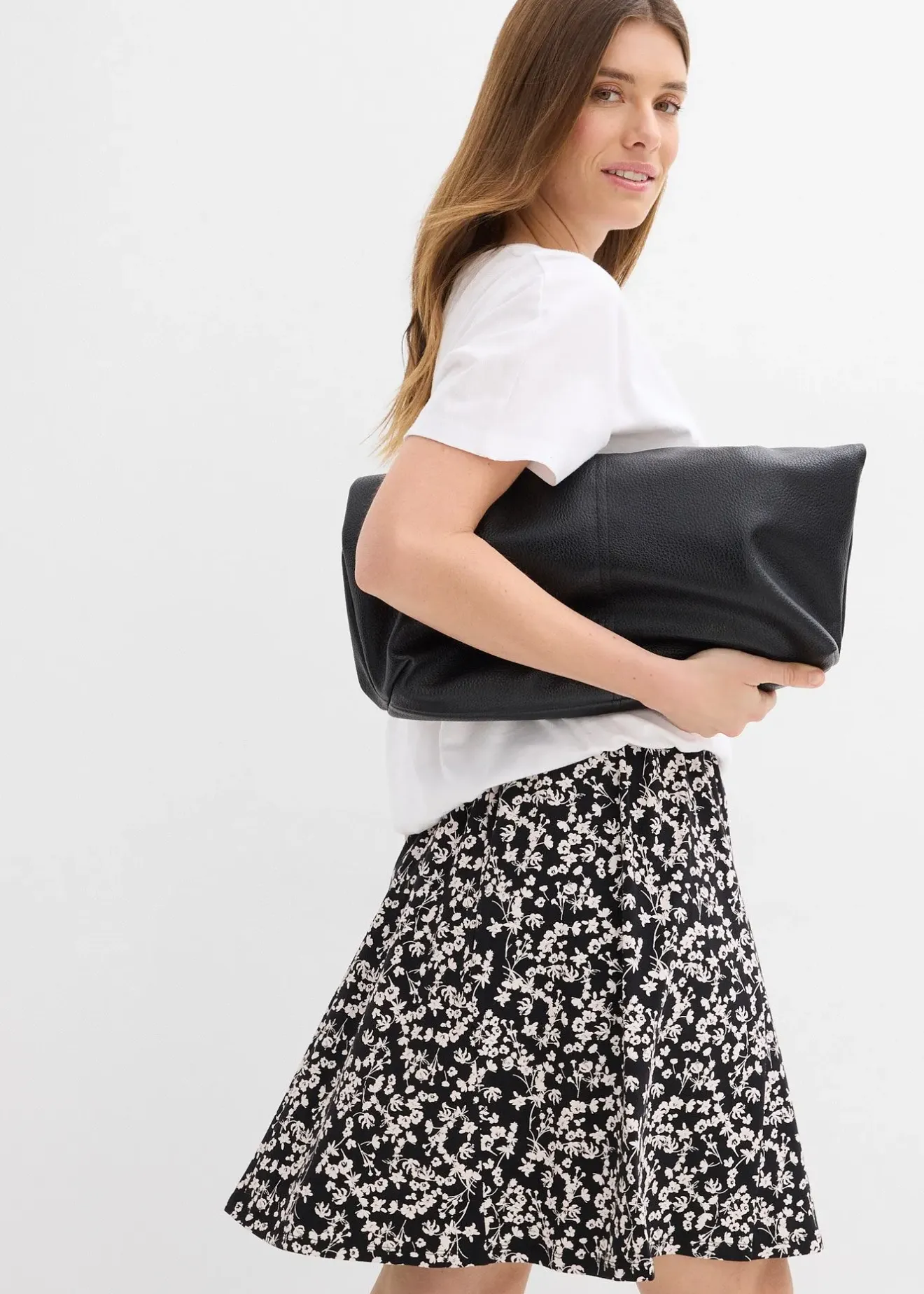 bonprix Lot de 2 jupes en jersey|Femme Jupes