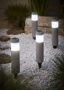 bonprix Lot de 4 lampes déco solaires de chemin| Jardin & Balcon·Déco De Jardin & Éclairage|Déco De Jardin & Éclairage