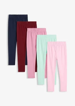 bonprix Lot de 5 leggings en coton extensible|Enfant Vêtements Enfant|Filles 2-8 Ans·Lot De 2 Articles Et Plus