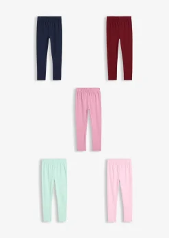 bonprix Lot de 5 leggings en coton extensible|Enfant Vêtements Enfant|Filles 2-8 Ans·Lot De 2 Articles Et Plus