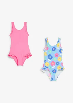 bonprix Lot de 2 maillots 1 pièce|Enfant Vêtements Enfant|Filles
