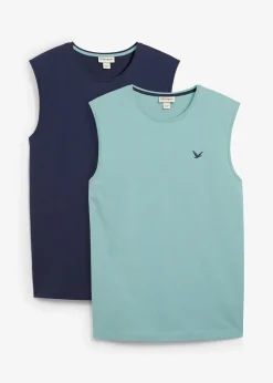 bonprix Lot de 2 marcels 100% coton|Homme T-Shirts & Polos