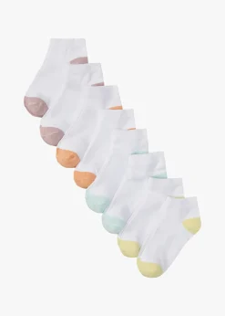 bonprix Lot de 8 paires de chaussettes courtes coton|Femme Lot De 2 Articles Et Plus|Filles·Collants
