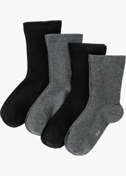Femme bonprix Sous-Vêtements|Chaussettes|Lot de 4 paires de chaussettes à bord non comprimant