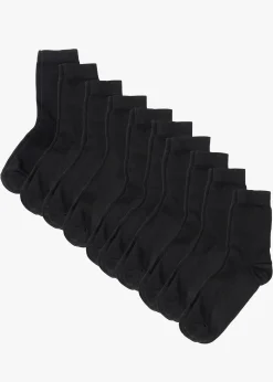 bonprix Lot de 10 paires de chaussettes en coton majoritaire|Femme Lot De 2 Articles Et Plus|Garçons·Collants