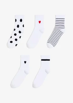 Femme bonprix Chaussettes & Collants|Lot de 5 paires de chaussettes de tennis courtes