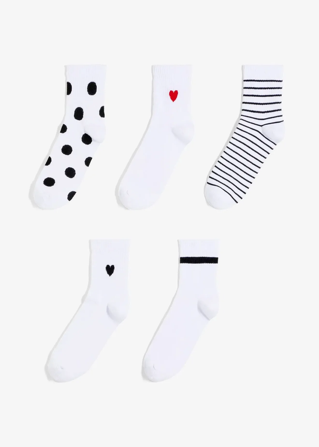 Femme bonprix Chaussettes & Collants|Lot de 5 paires de chaussettes de tennis courtes