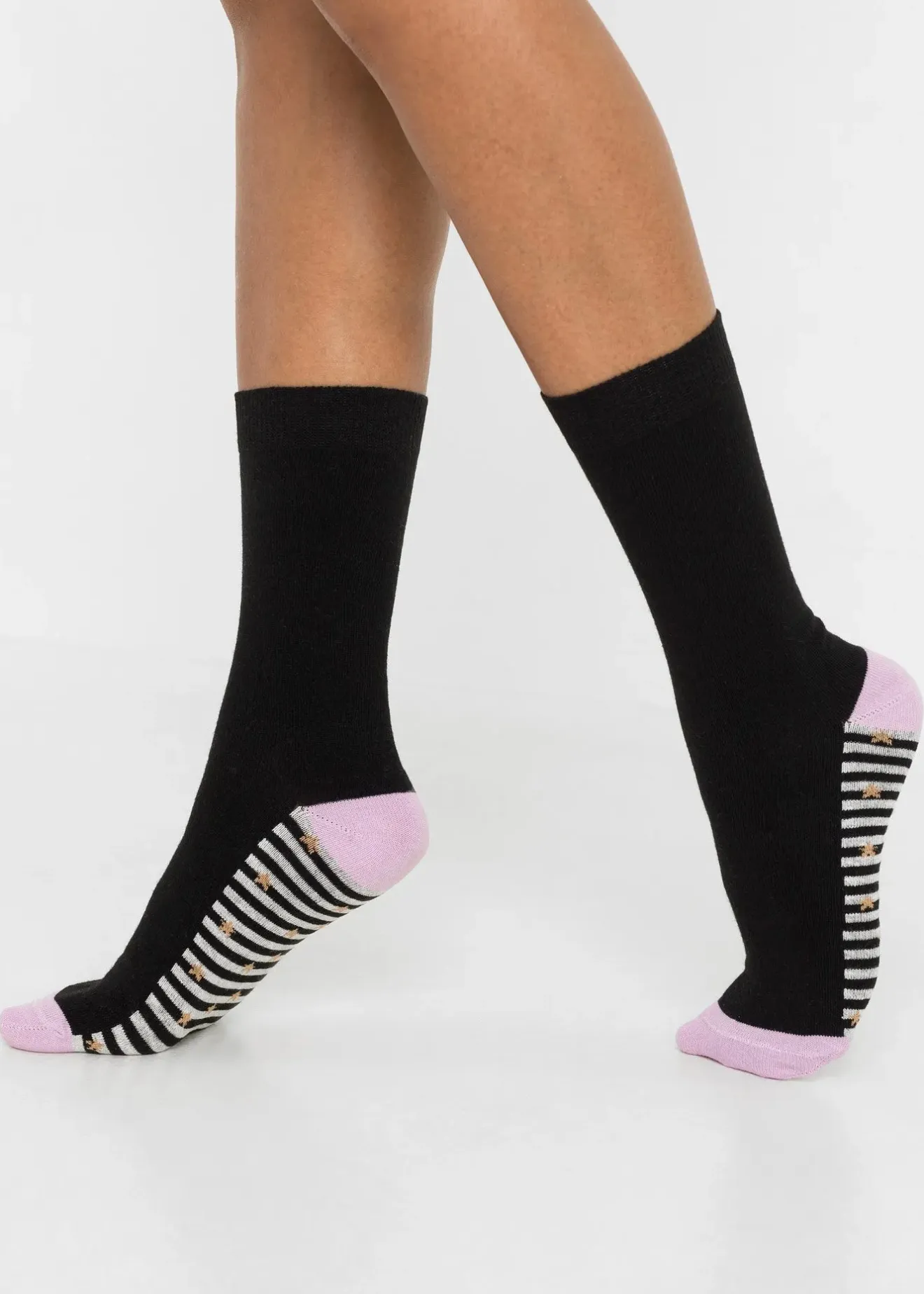 Femme bonprix Chaussettes & Collants|Lot de 5 paires de chaussettes bord non comprimant avec coton
