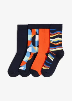 bonprix Lot de 4 paires de chaussettes en coton majoritaire|Femme Chaussettes|Socquettes