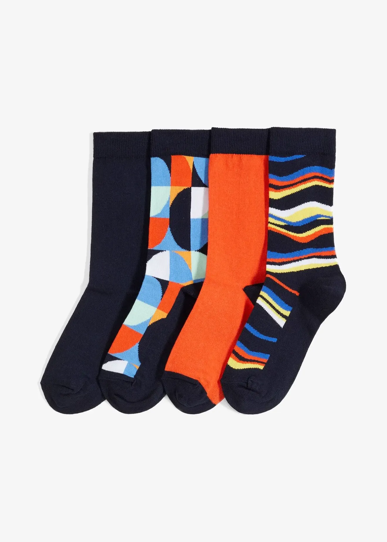 bonprix Lot de 4 paires de chaussettes en coton majoritaire|Femme Chaussettes|Socquettes