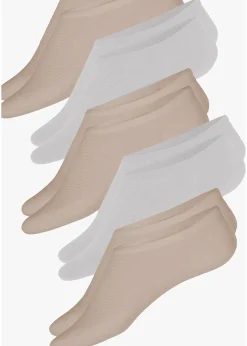Femme bonprix Chaussettes|Socquettes|Lot de 5 paires de protège-pieds en polyester rafraîchissant
