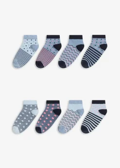 bonprix Lot de 8 paires de socquettes coton|Femme Chaussettes & Collants