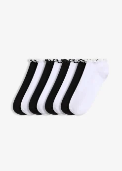 bonprix Lot de 8 paires de socquettes coton|Femme Chaussettes & Collants