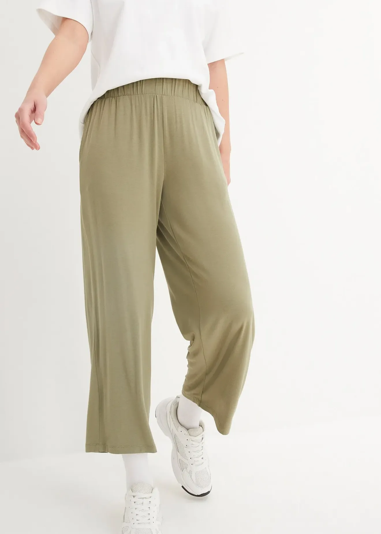 bonprix Lot de 2 pantalons 7/8 en jersey à taille haute|Femme Sweats|Pantalons