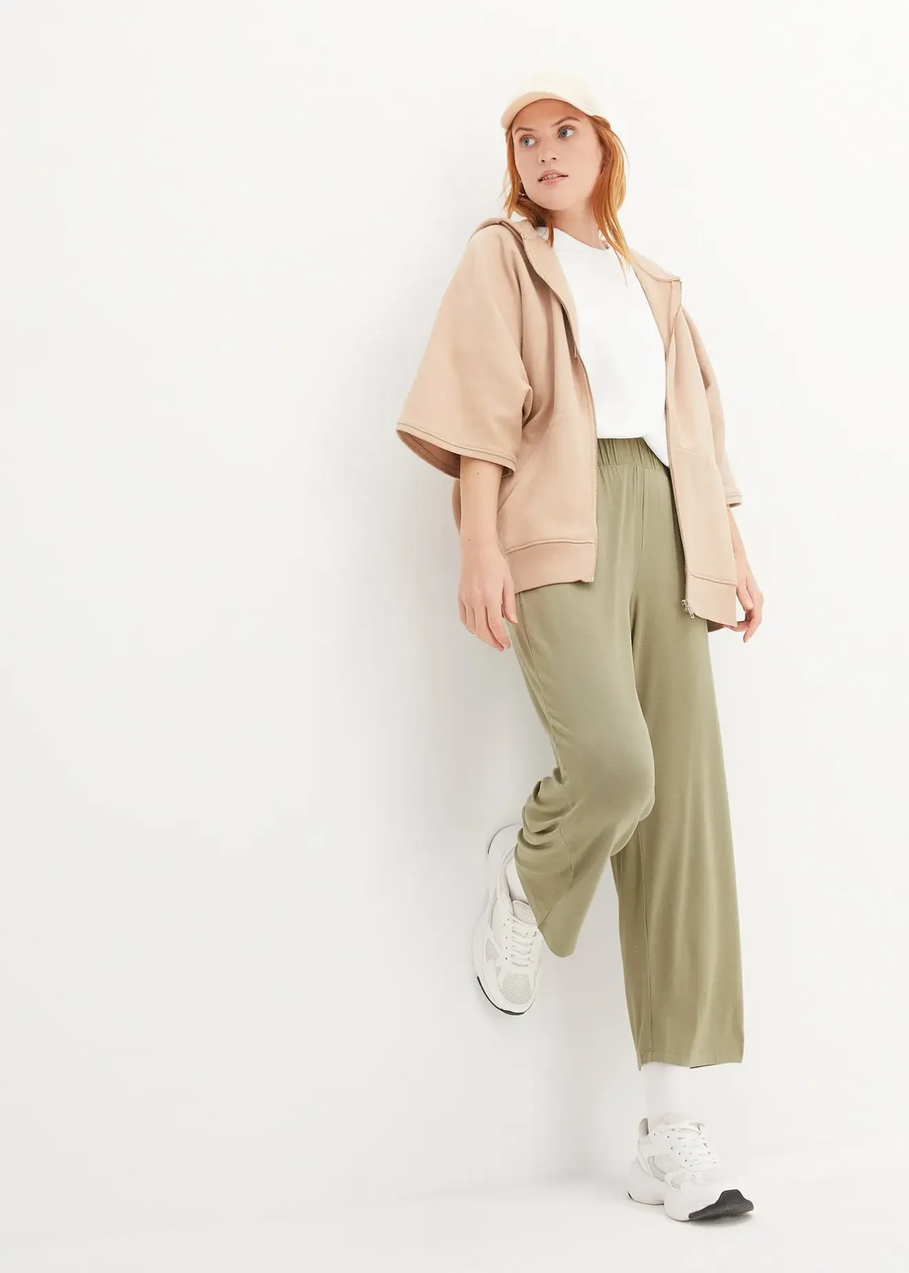 bonprix Lot de 2 pantalons 7/8 en jersey à taille haute|Femme Sweats|Pantalons