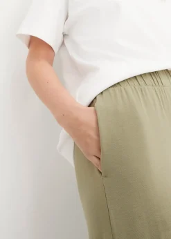 bonprix Lot de 2 pantalons 7/8 en jersey à taille haute|Femme Sweats|Pantalons