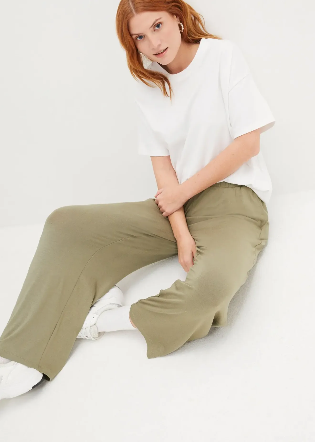 bonprix Lot de 2 pantalons 7/8 en jersey à taille haute|Femme Sweats|Pantalons