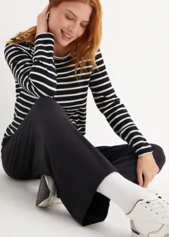 Femme bonprix Sweats|Pantalons|Lot de 2 pantalons 7/8 en jersey à taille haute