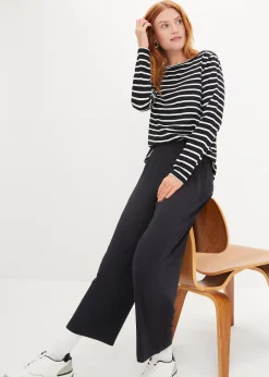 Femme bonprix Sweats|Pantalons|Lot de 2 pantalons 7/8 en jersey à taille haute