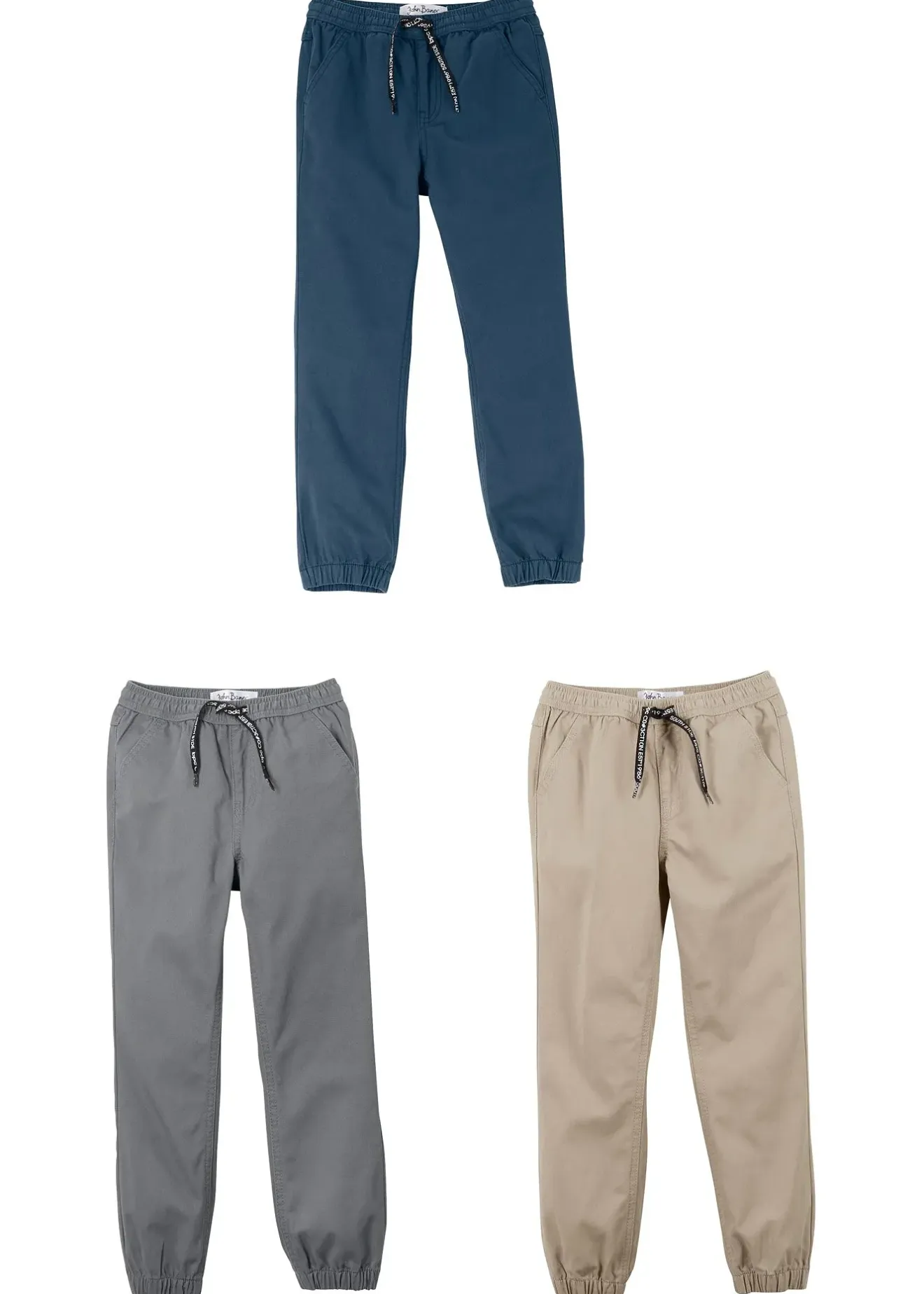 Enfant bonprix Vêtements Enfant|Garçons 2-8 Ans·Lots De 2 Articles Et Plus|Lot de 3 pantalons à taille élastique, Regular Fit