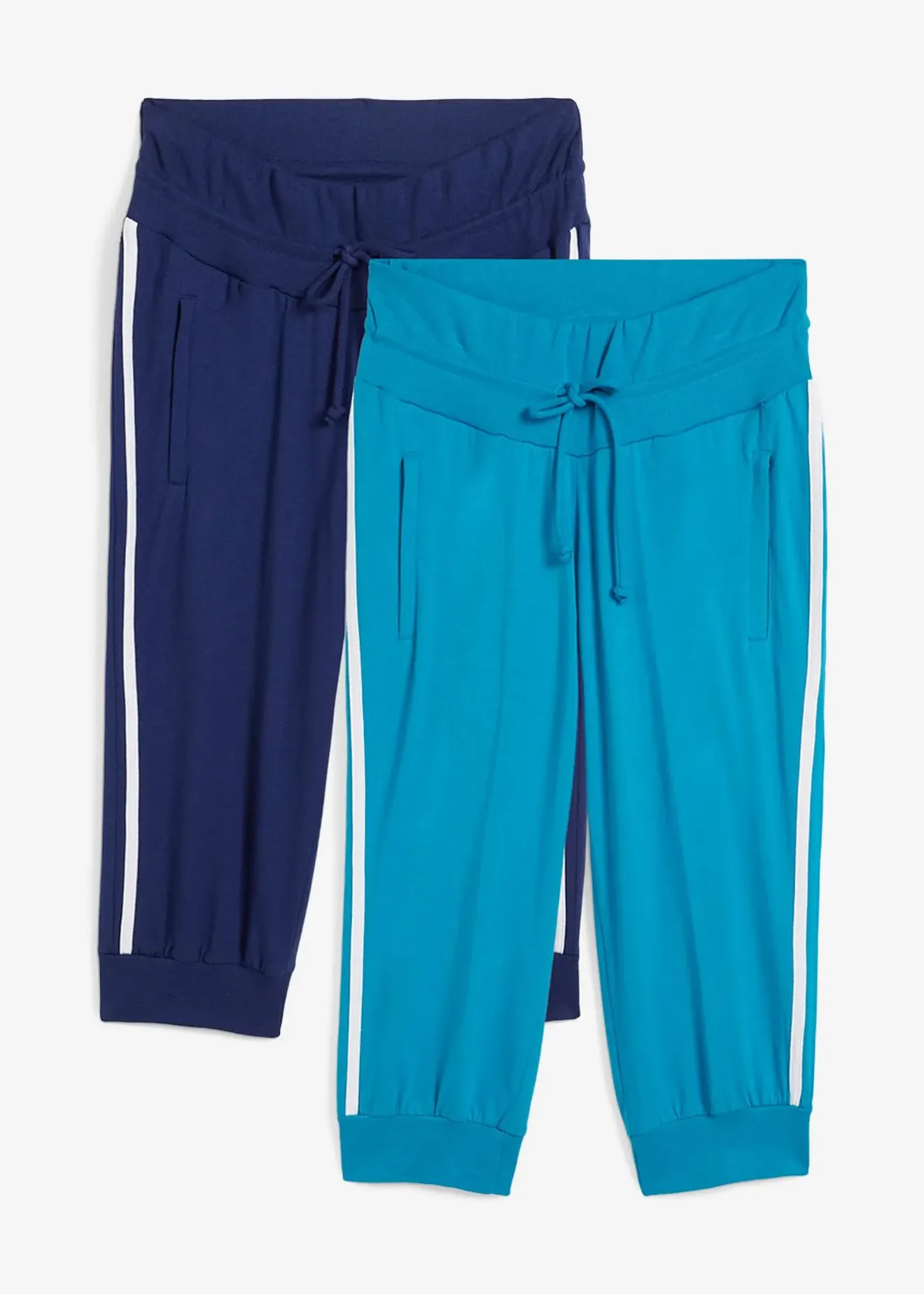 Femme bonprix Vêtements De Sport|Sweats|Lot de 2 pantalons de jogging en coton, longueur 3/4